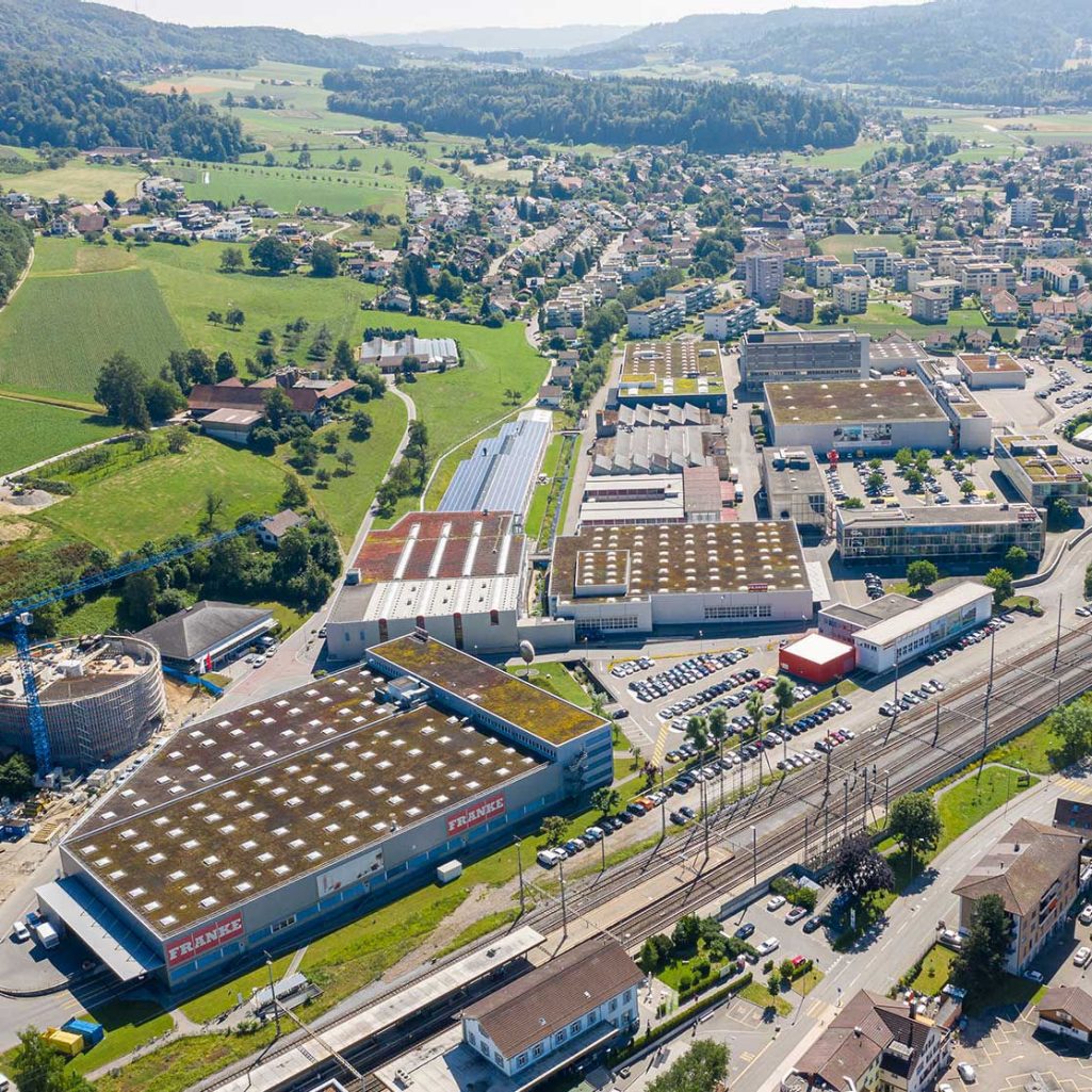 Aeral view of buildings