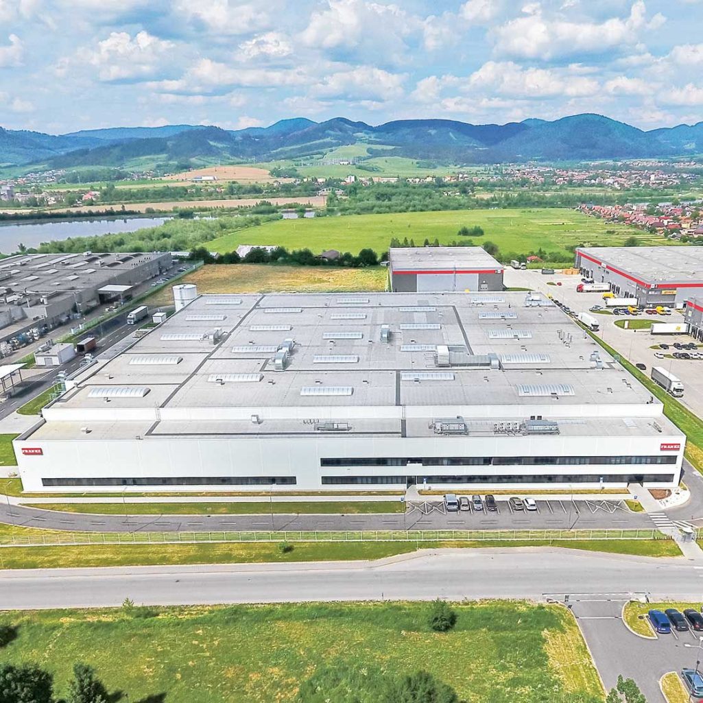 Aerial view of the Franke building Slovakia