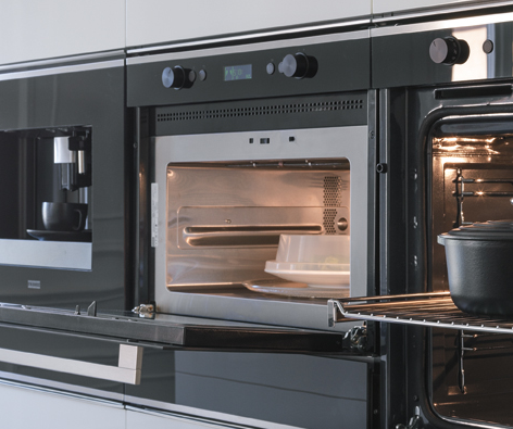 steel interior microwave