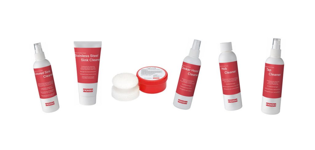 Franke Cleaning Products: Franke Stainless Steel Cleaner, Magic Sponge, Twister, Microfiber Cloth, Cooker Hob Cleaner