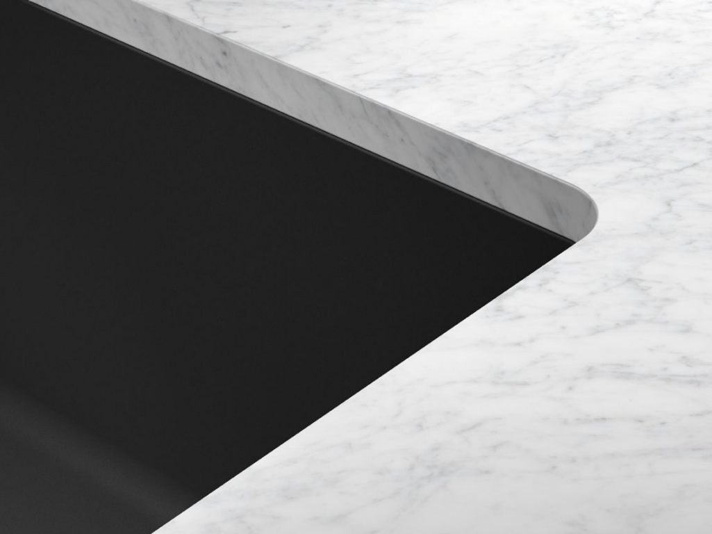 Image of a sink profile with undermount sink installation
